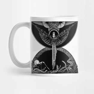 Eccentric angel in art nouveau Mug